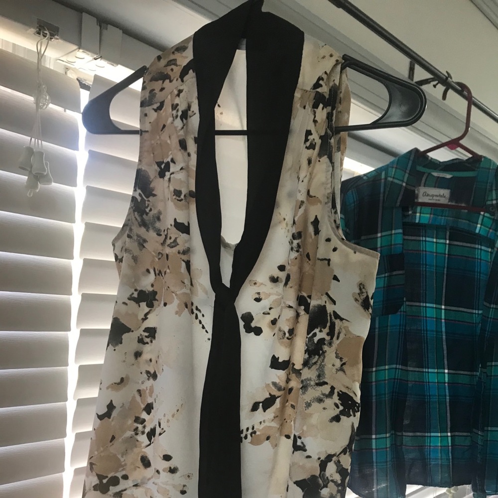 Sleeveless floral blouse